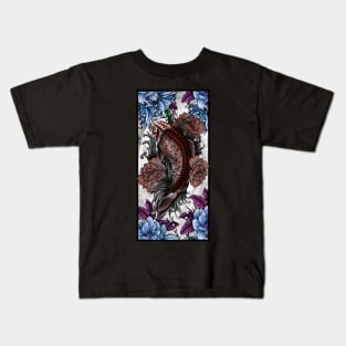 Koi and flowers Kids T-Shirt